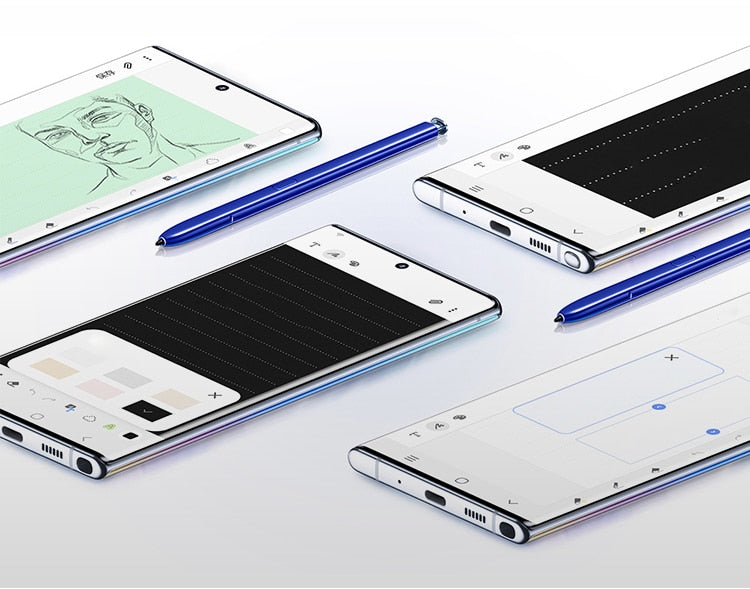 Samsung Galaxy Note 10 Android9.0 6.3"AMOLED Full screen 2280*1080 8G 256G Fingerprint+Face ID 3500mAh Octa Core 4 cameras S Pen