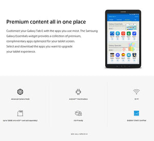 Samsung Galaxy Tab E T377 WIFI 4G  Tablet PC 8.0 inch 1.5GB RAM 16GB ROM Quad Core Android 5000mAh Dual Camera